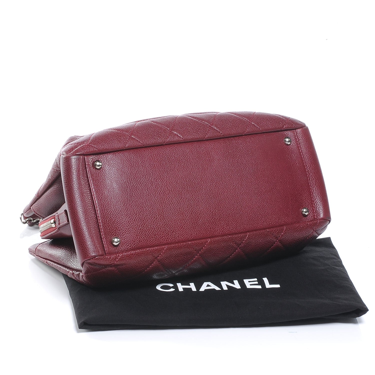 Chanel Caviar CC Timeless Soft Tote Red 4 of 7