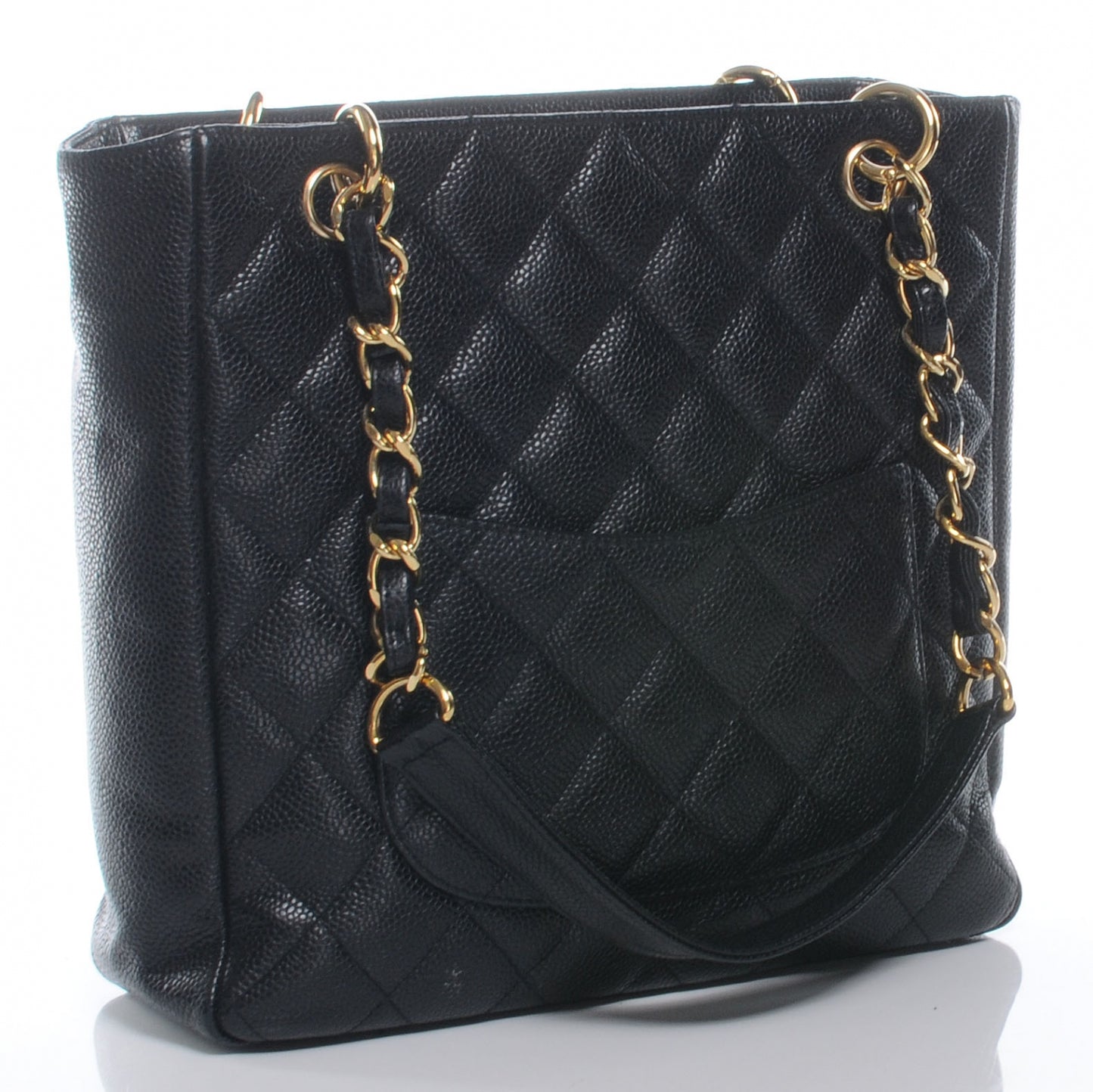 Caviar Petit Shopping Tote PST Black