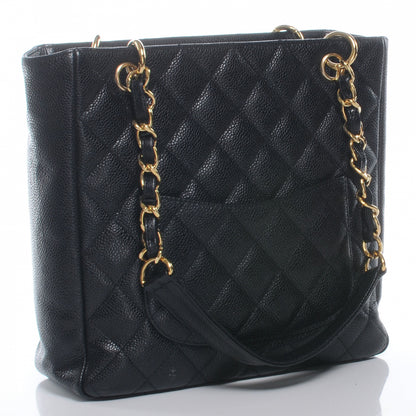 Chanel Caviar Petit Shopping Tote PST Black 3 of 7