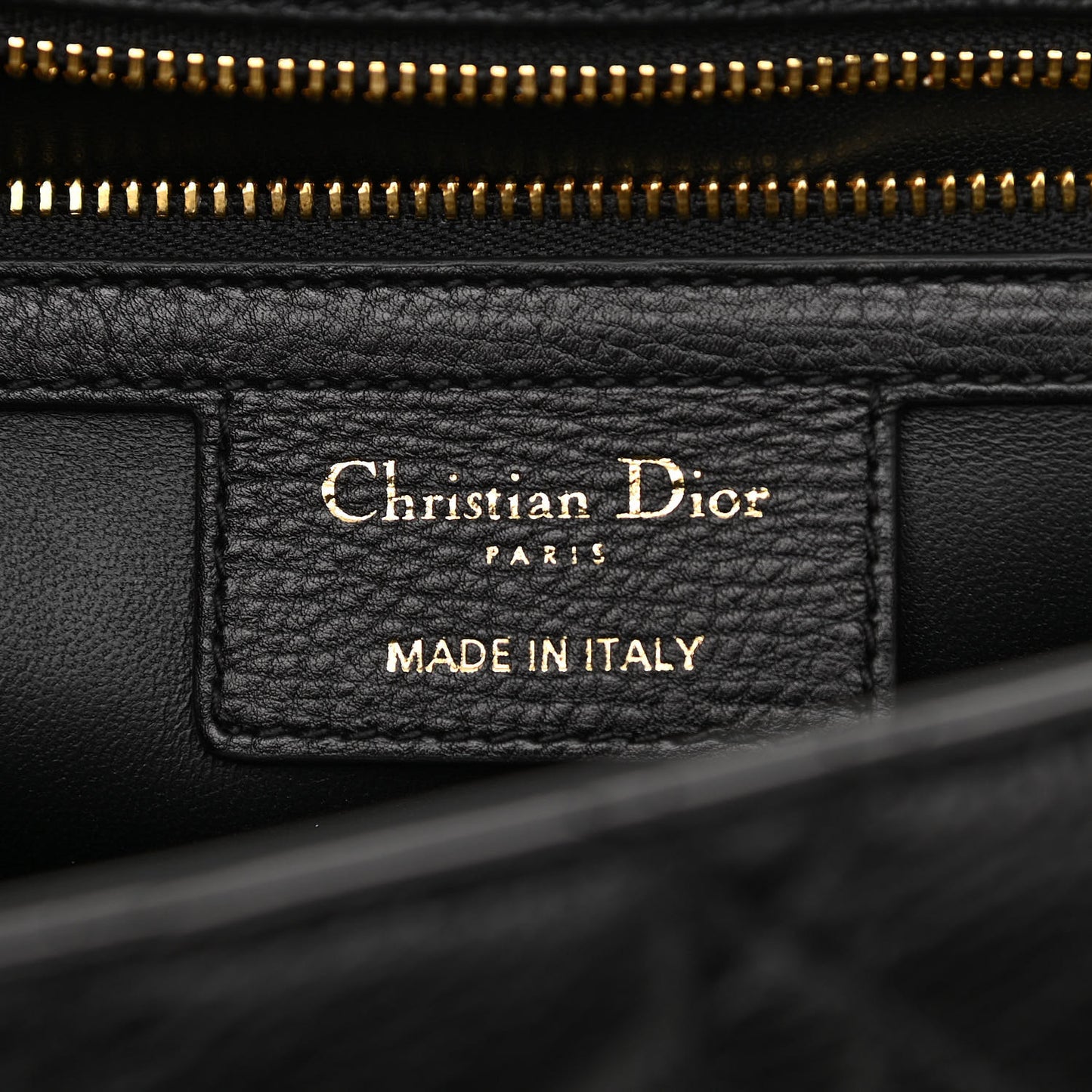 Grained Calfskin Cannage Large Caro Bag Black