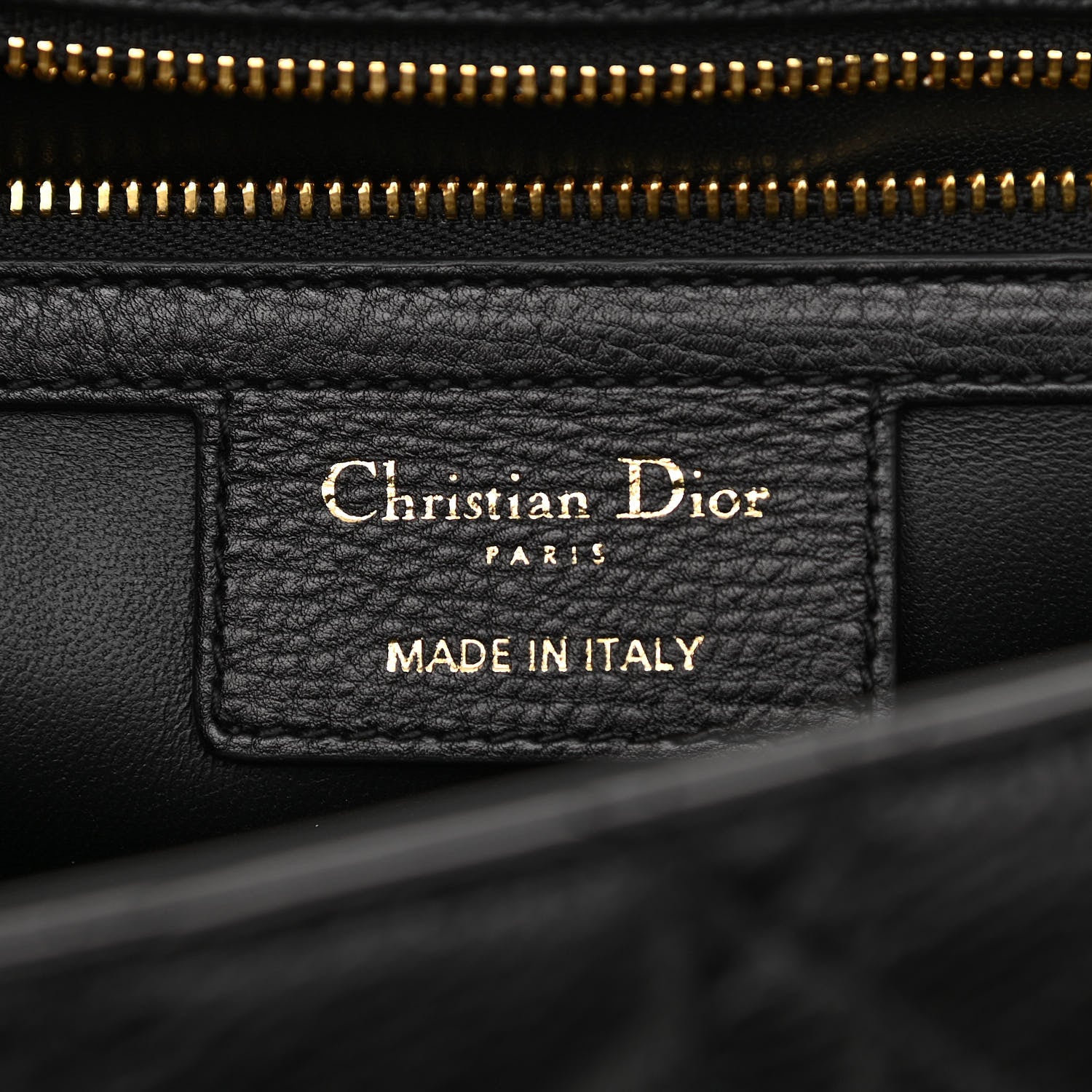 Christian Dior Grained Calfskin Cannage Large Caro Bag Black 8 of 13