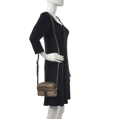 Gucci GG Supreme Monogram Web Mini Ophidia Shoulder Bag Brown 2 of 10