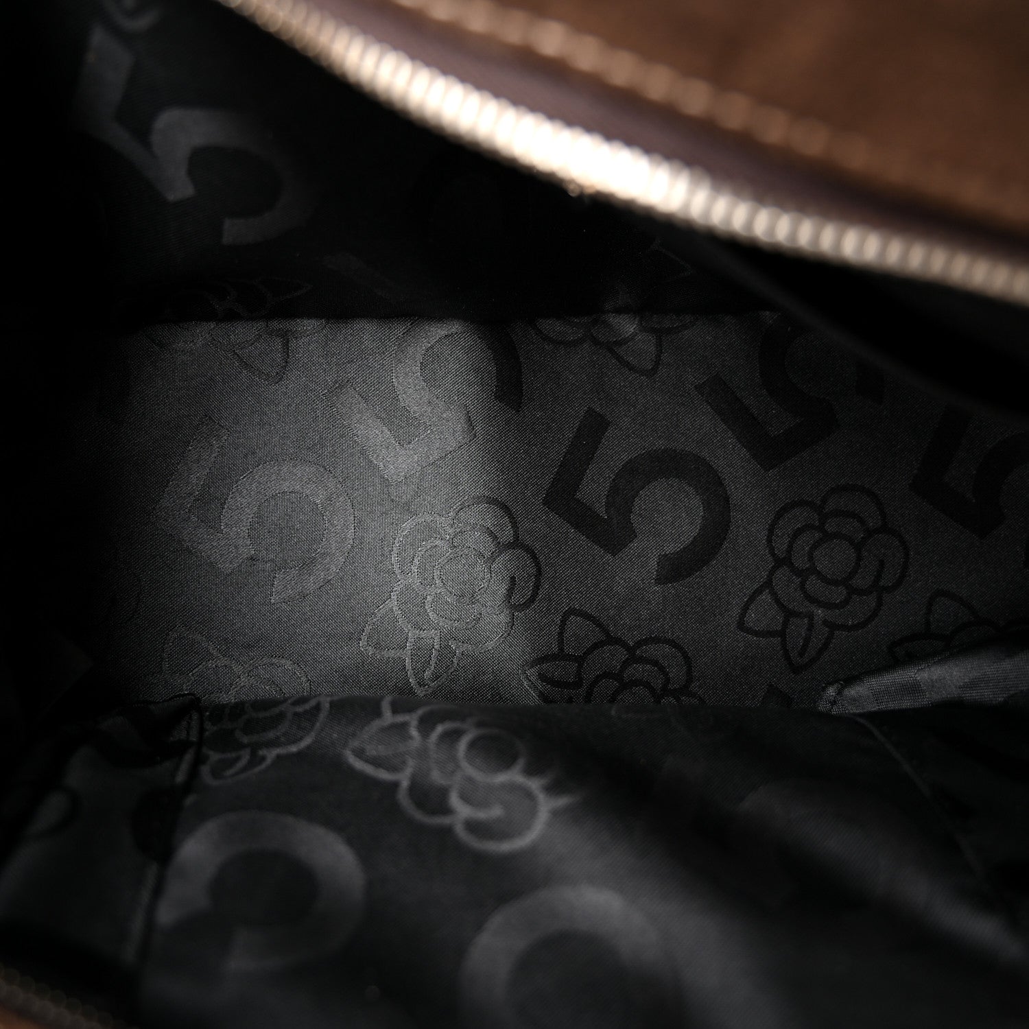 Chanel Suede Vertical Quilted Bowler Brown 5 of 10
