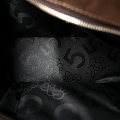 Chanel Suede Vertical Quilted Bowler Brown 5 of 10