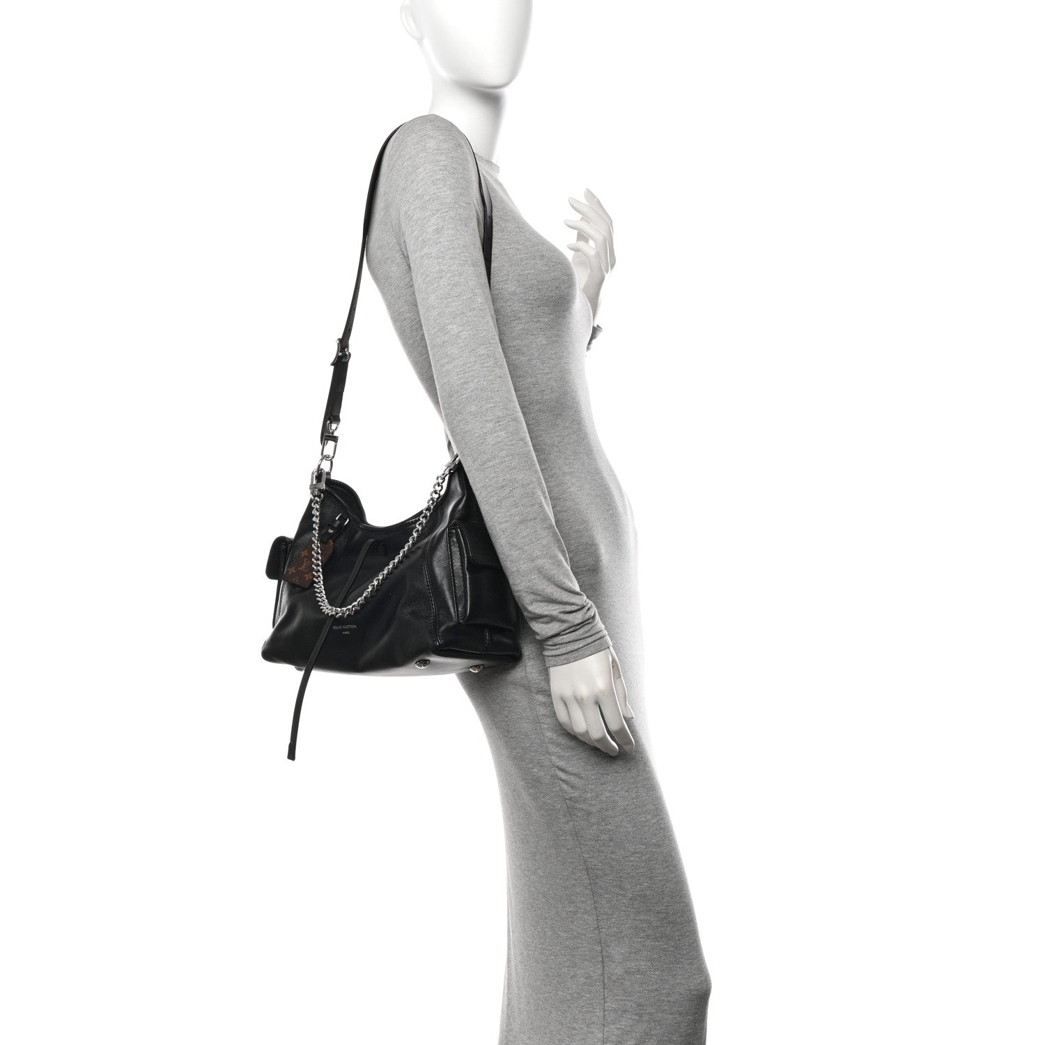 Louis Vuitton Lambskin CarryAll Cargo Vibe PM Black 2 of 10