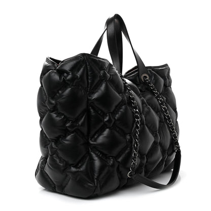 Chanel Calfskin Quilted Large Chesterfield Tote Black 4 of 12