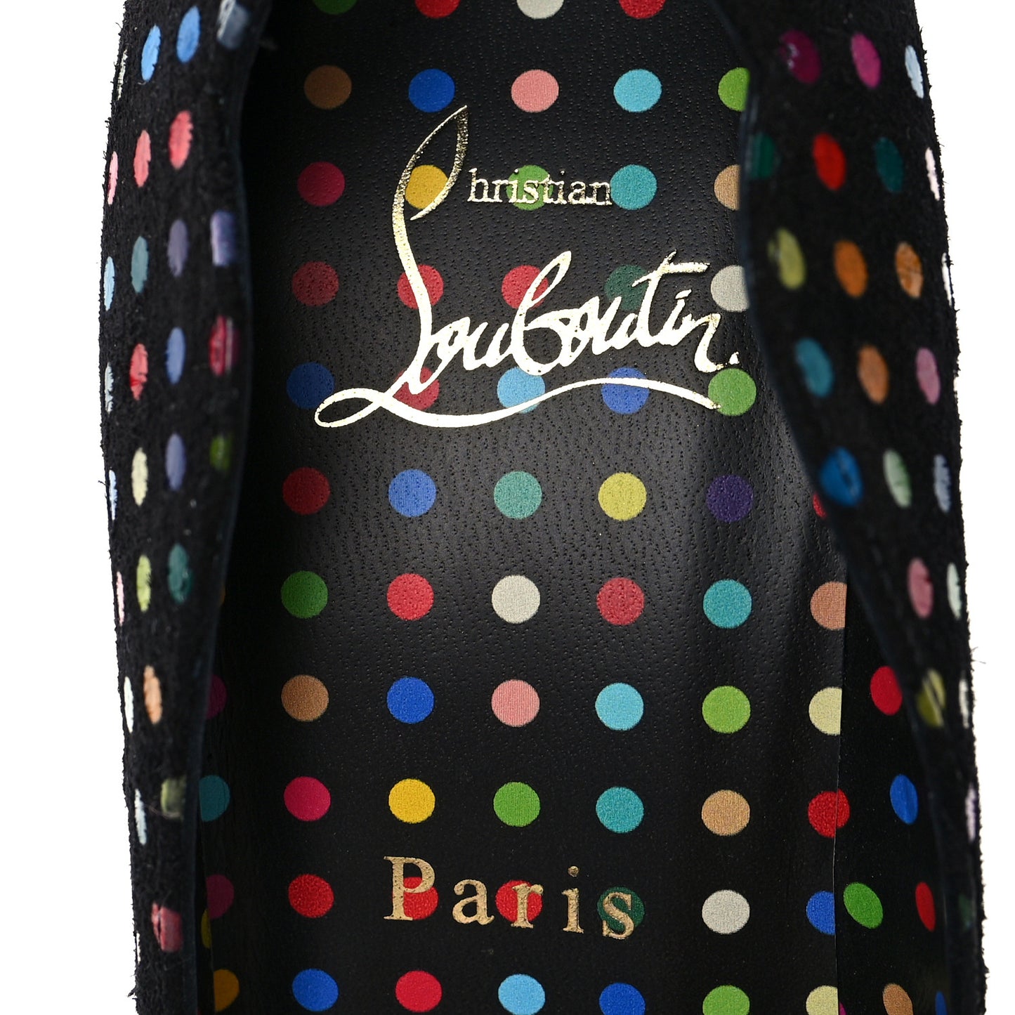 Suede Polka Dot Hot Chick 100 Pumps 37.5 Black Multicolor