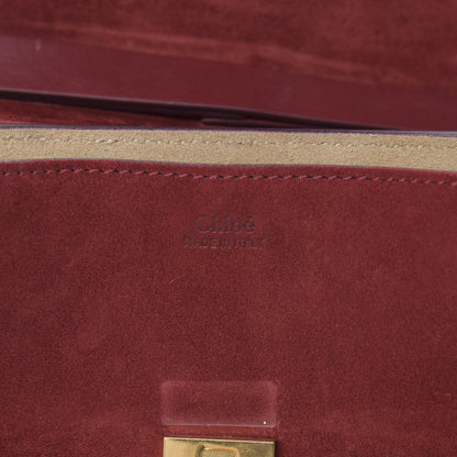 Chloe Suede Smooth Calfskin Drew Shoulder Bag Plum Purple 6 of 14