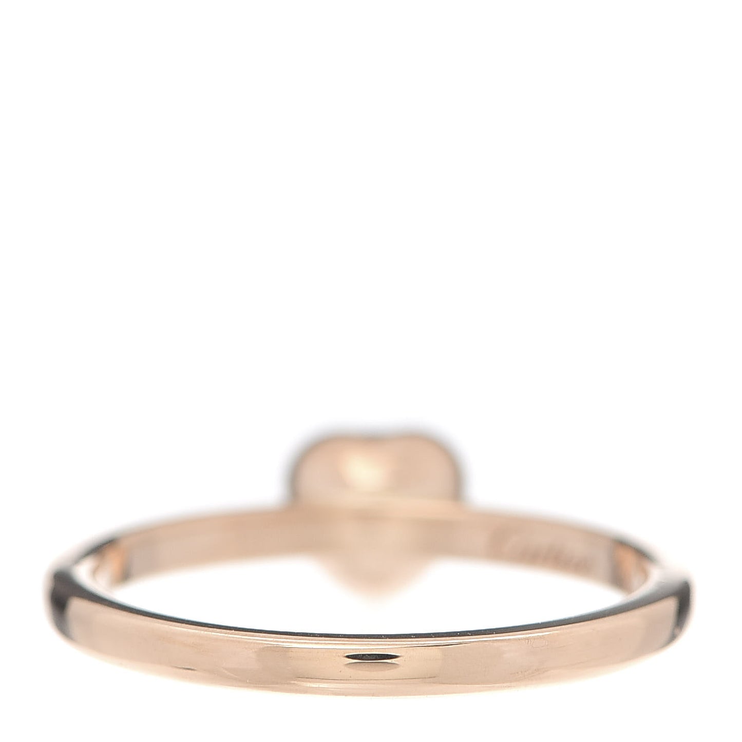 18K Pink Gold Diamond D'Amour Heart Ring 48 4.5