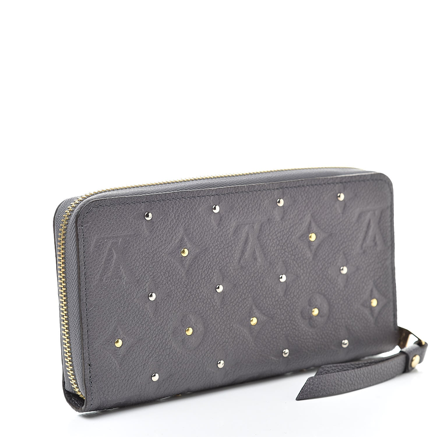 Louis Vuitton Studded Empreinte Zippy Wallet Gris Silver 3 of 8