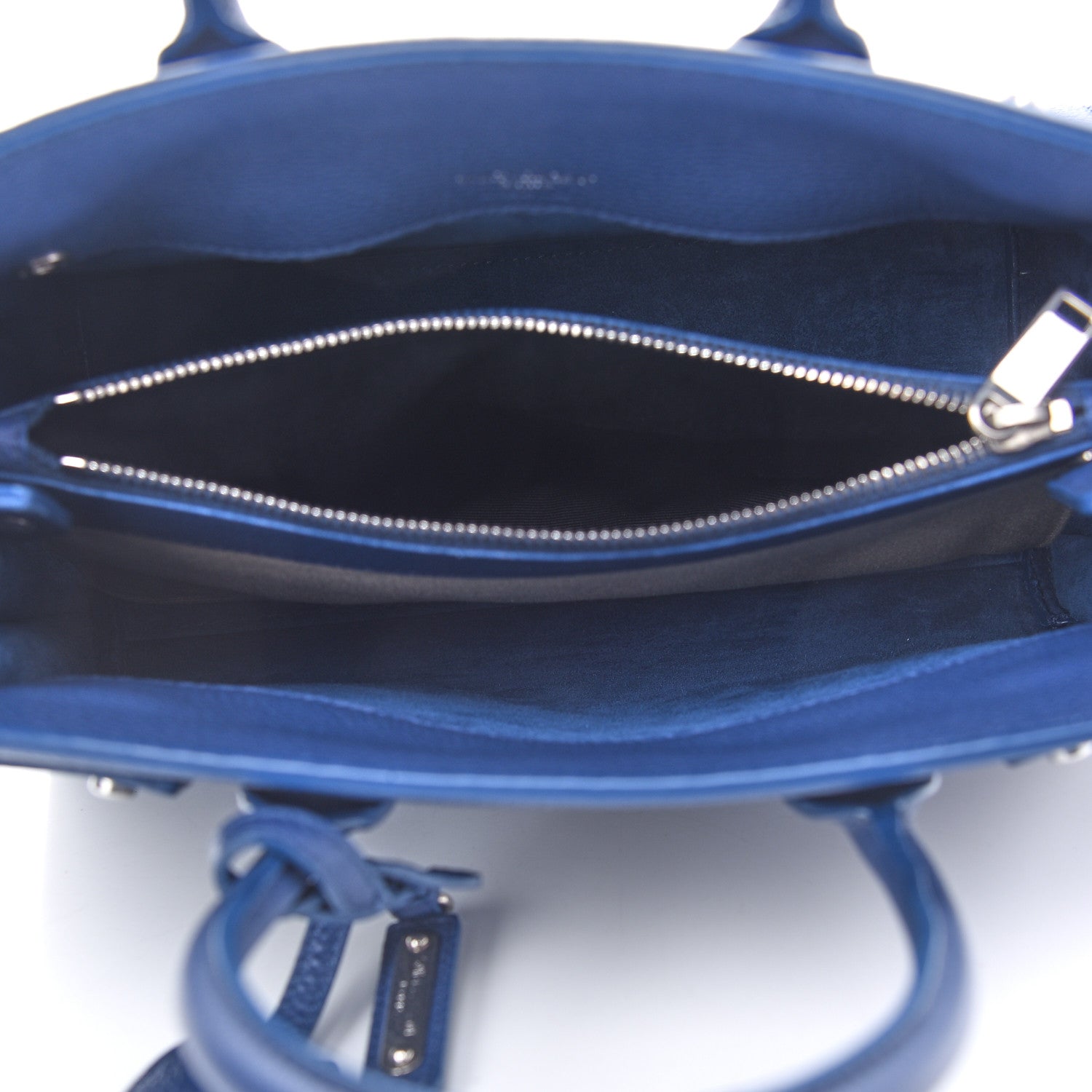 Saint Laurent Grained Calfskin Baby Sac De Jour Souple Denim 5 of 10