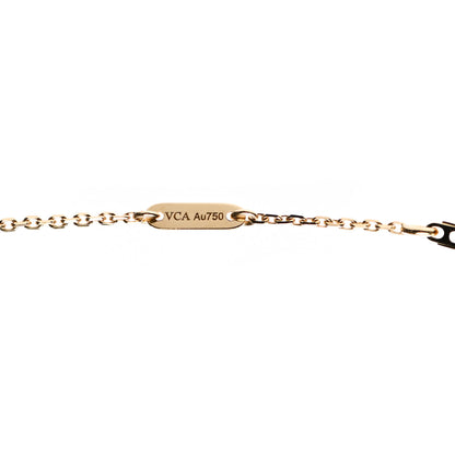 Van Cleef & Arpels 18K Yellow Gold Mother of Pearl Sweet Alhambra Pendant Necklace 5 of 7