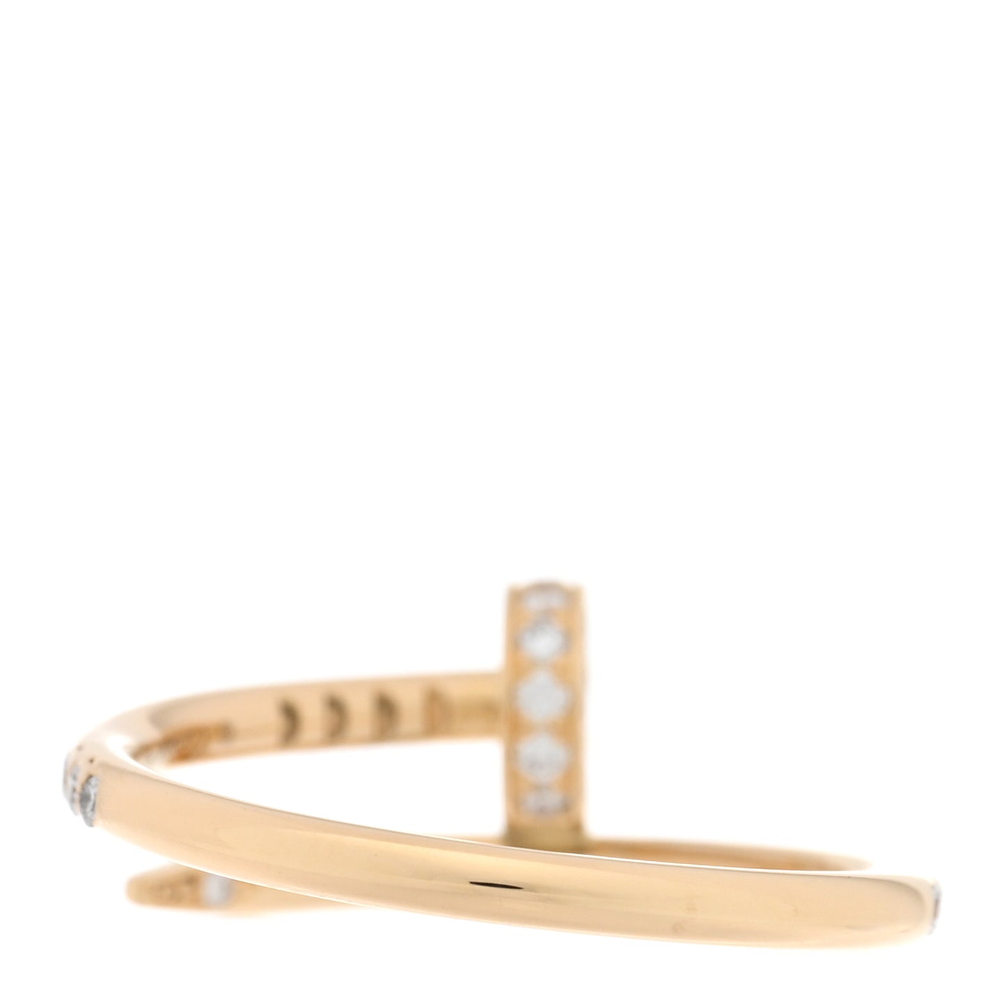 18K Yellow Gold Diamond Juste Un Clou Paved Ring 50 5.5
