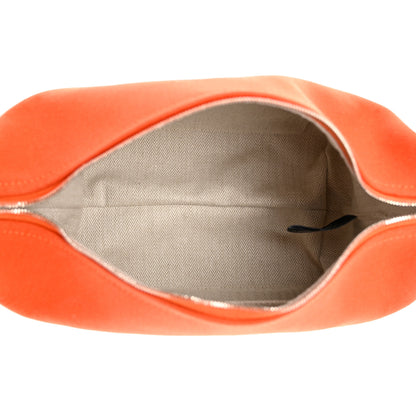 Hermes Canvas Small Bride-A-Brac Pouch Orange Burgundy 5 of 6