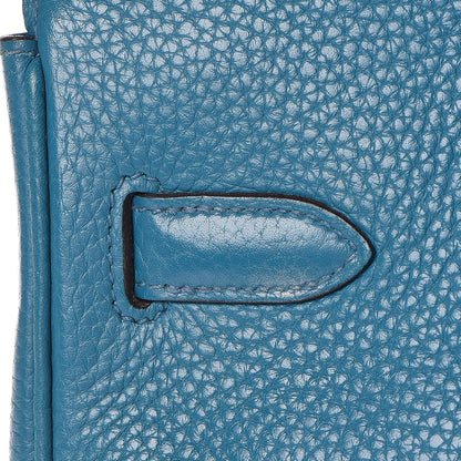 Hermes Taurillon Clemence Birkin 30 Bleu Izmir 25 of 34
