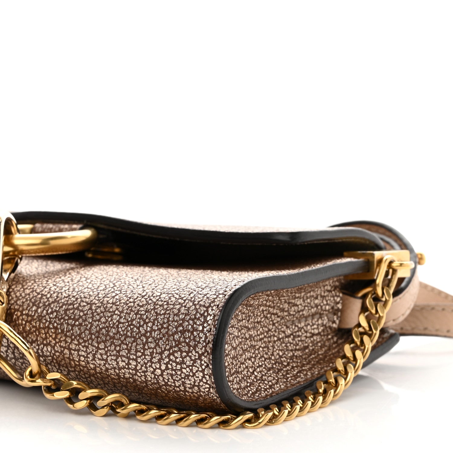 Chloe Metallic Goatskin Mini Faye Shoulder Bag Gold 8 of 8