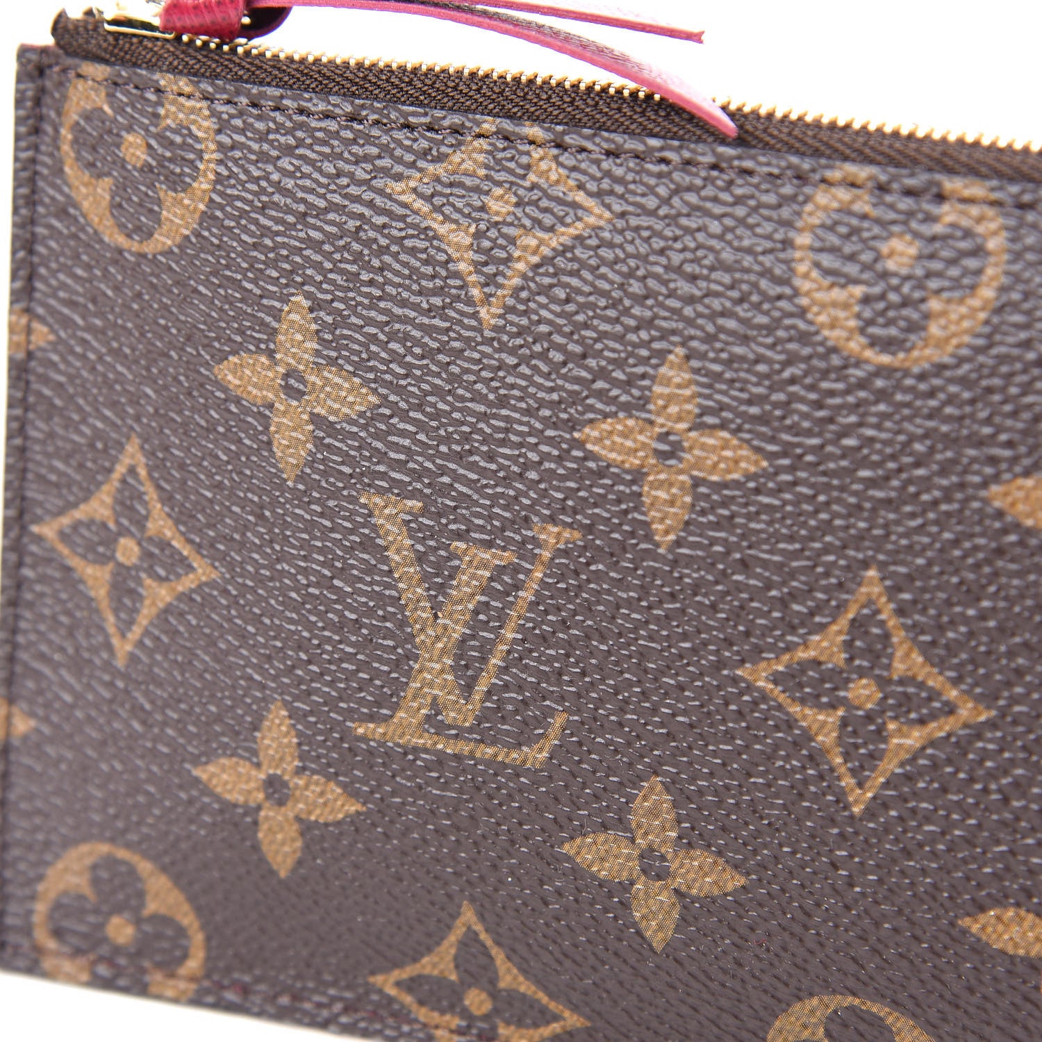 Louis Vuitton Monogram Felicie Chain Wallet Zippered Insert Fuchsia 9 of 9