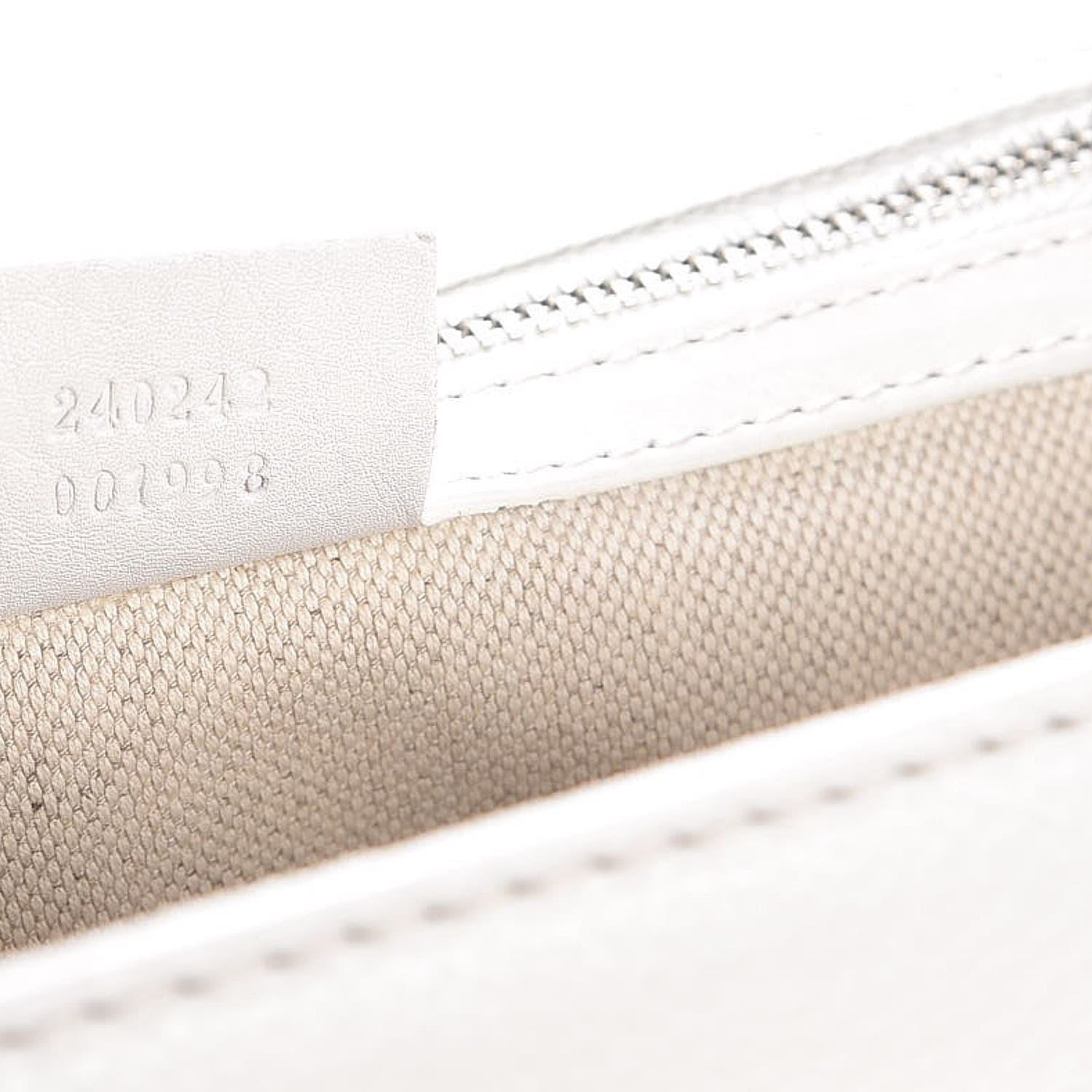 Gucci Calfskin Medium New Bamboo Top Handle Bag White 9 of 16