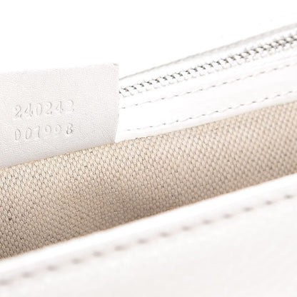 Gucci Calfskin Medium New Bamboo Top Handle Bag White 9 of 16