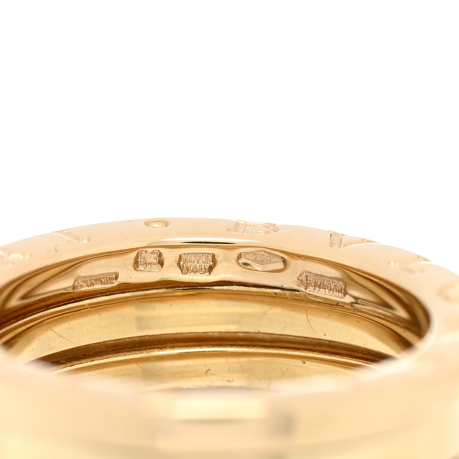 Bulgari 18K Yellow Gold B.Zero1 Three-Band Ring 53 6.5 4 of 4