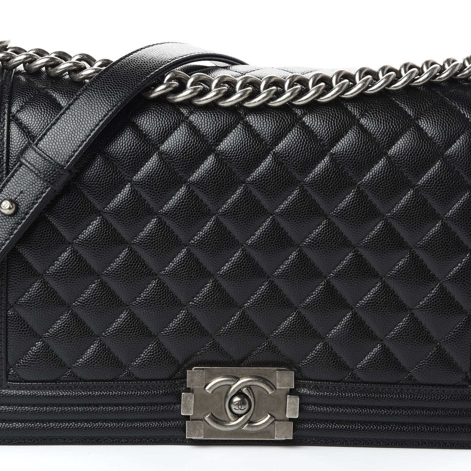 Chanel Caviar Quilted New Medium Boy Flap Black 10 of 11
