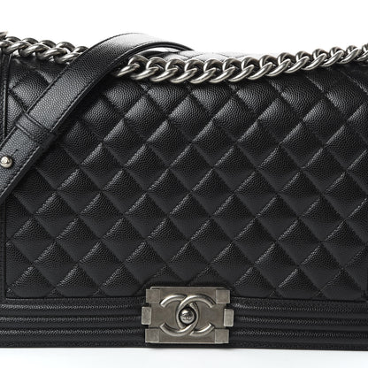 Chanel Caviar Quilted New Medium Boy Flap Black 10 of 11