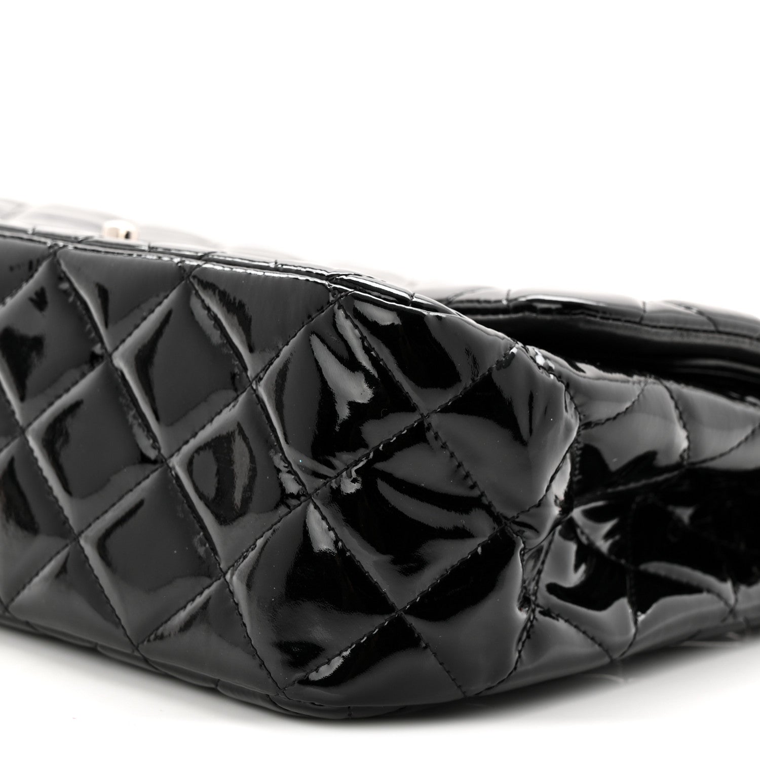Chanel Patent Quilted Jumbo Double Flap Black 10 of 11