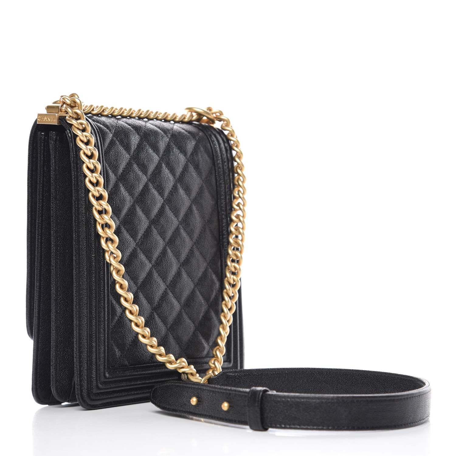 Chanel Caviar Quilted North South Boy Flap Black 3 of 9