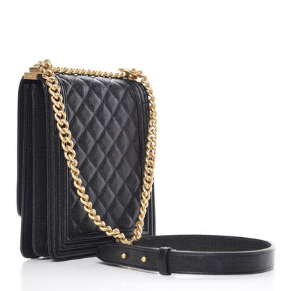 Chanel Caviar Quilted North South Boy Flap Black 3 of 9