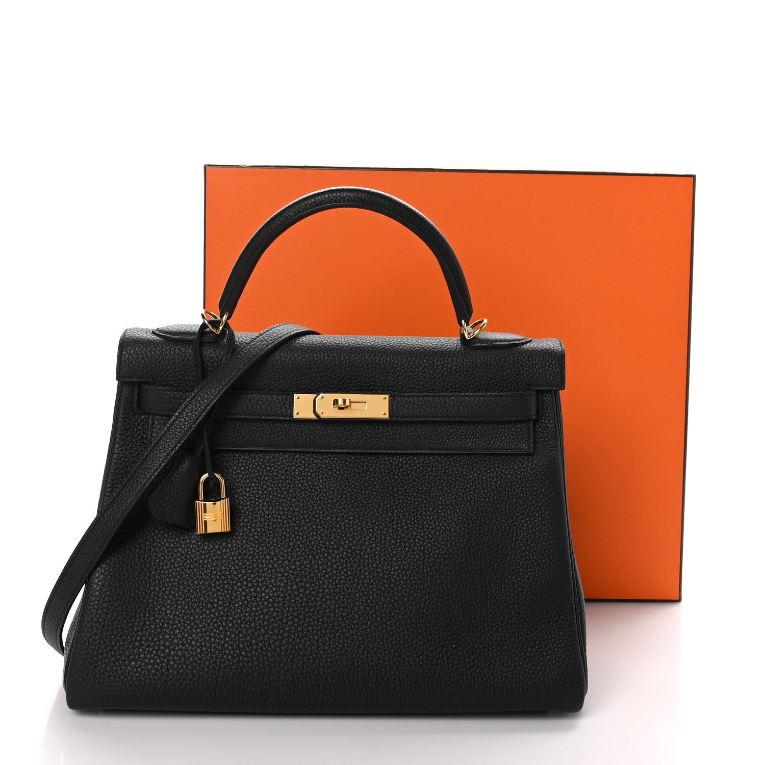 Hermes Togo Kelly Retourne 32 Black 11 of 14