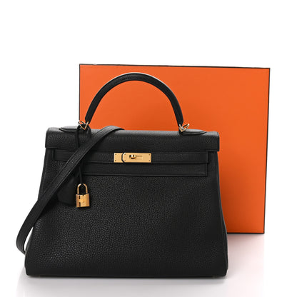 Hermes Togo Kelly Retourne 32 Black 11 of 14