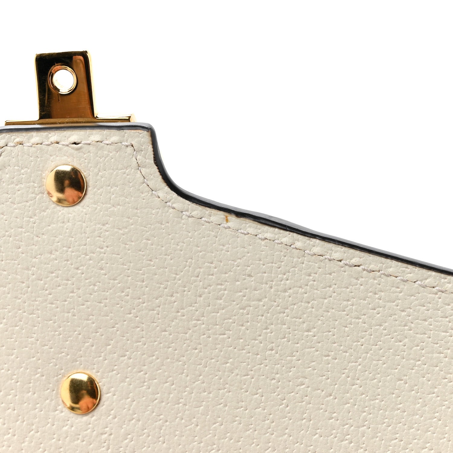 Gucci Textured Calfskin Bee Star Print Small Sylvie Shoulder Bag Mystic White 14 of 15