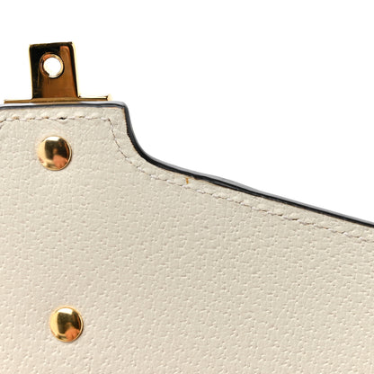Gucci Textured Calfskin Bee Star Print Small Sylvie Shoulder Bag Mystic White 14 of 15