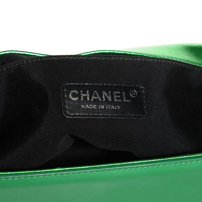 Chanel Metallic Patent Calfskin Medium Boy Flap Green 7 of 8