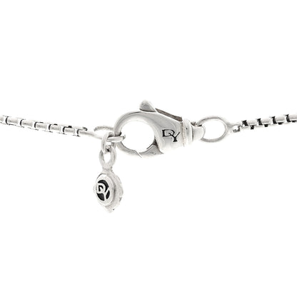 David Yurman Sterling Silver Diamond Stax Rondelle Pendant Necklace 4 of 4