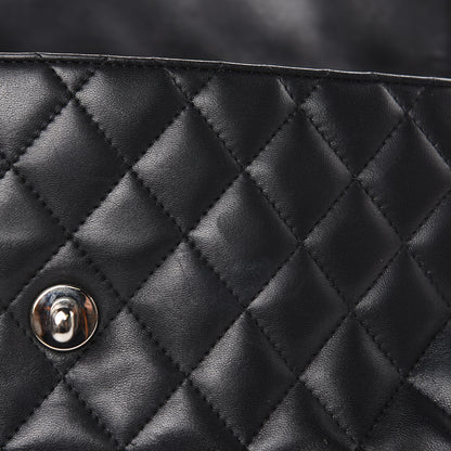 Chanel Lambskin Quilted East West Flap Black 13 of 13