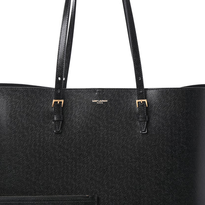 Saint Laurent Calfskin Large Shopping Tote Black 7 of 9