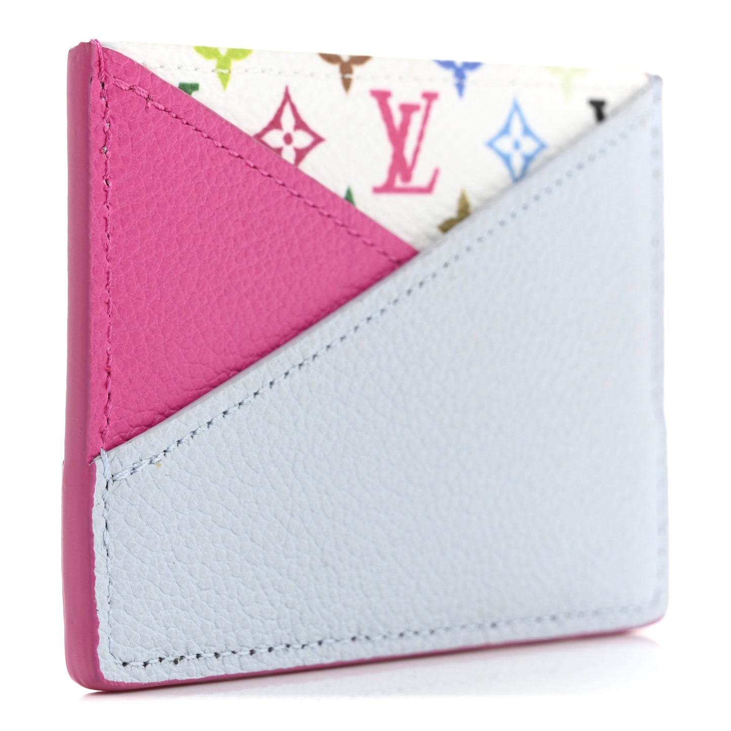 LV X TM Monogram Multicolor Criss-Cross Card Holder Kawaii Pink