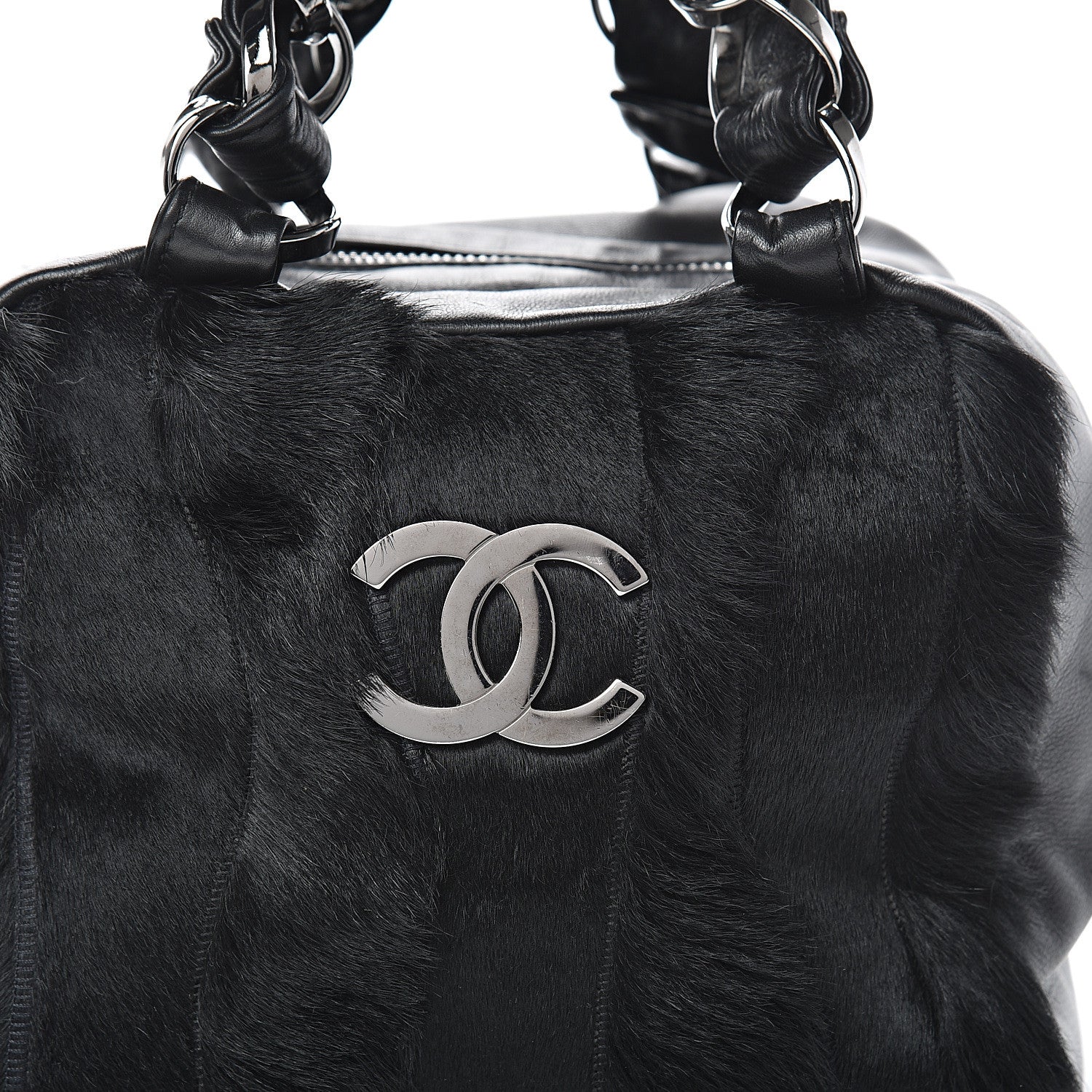Chanel Pony Hair Shoulder Bag Black 7 of 13