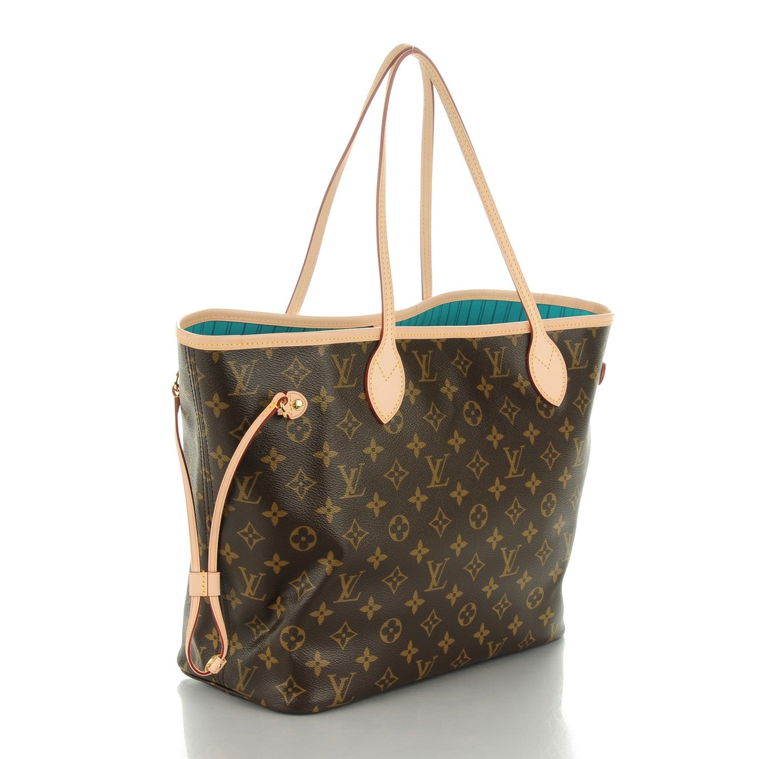Louis Vuitton Monogram V Neverfull MM Turquoise 4 of 9