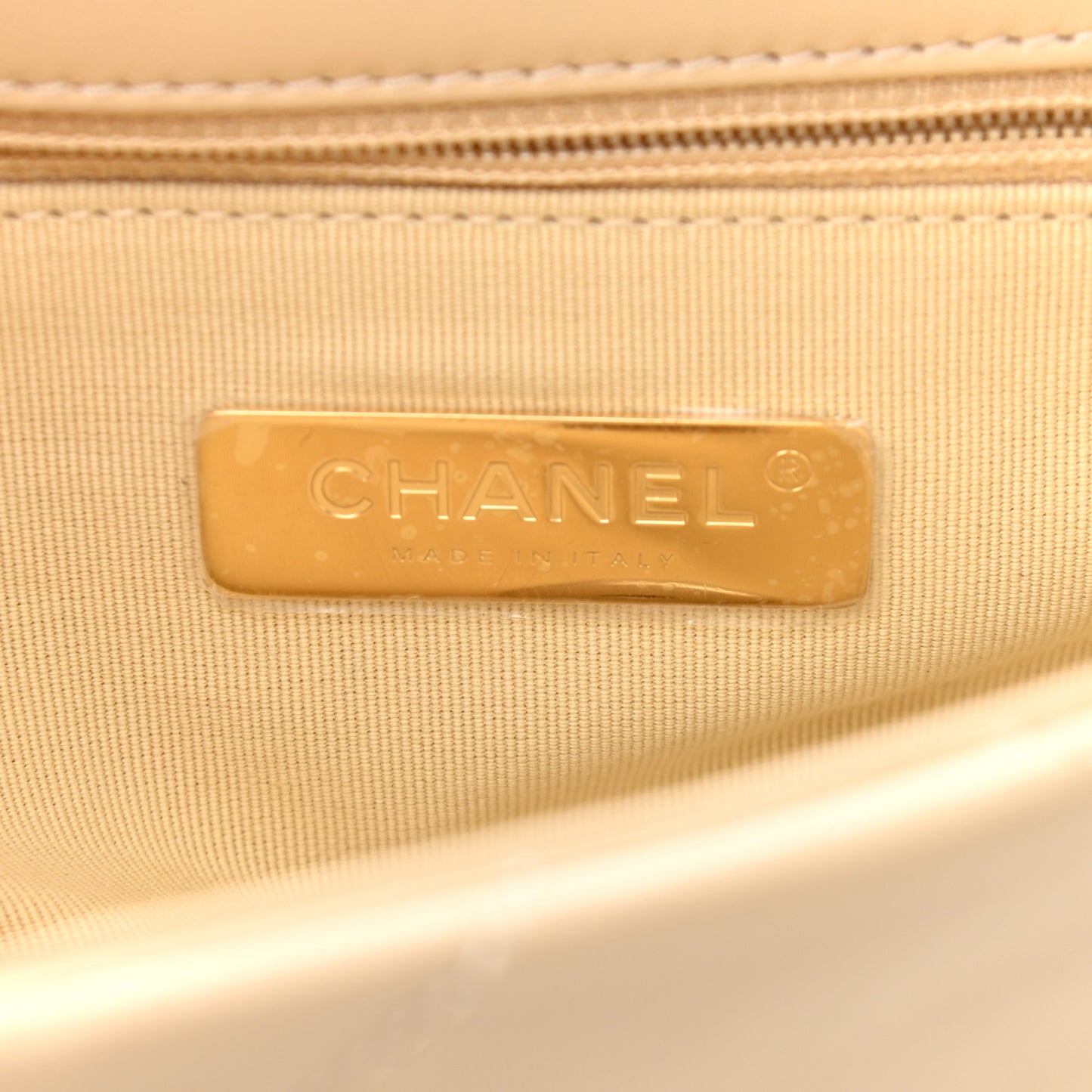 Lambskin Quilted Medium Chanel 19 Flap Beige