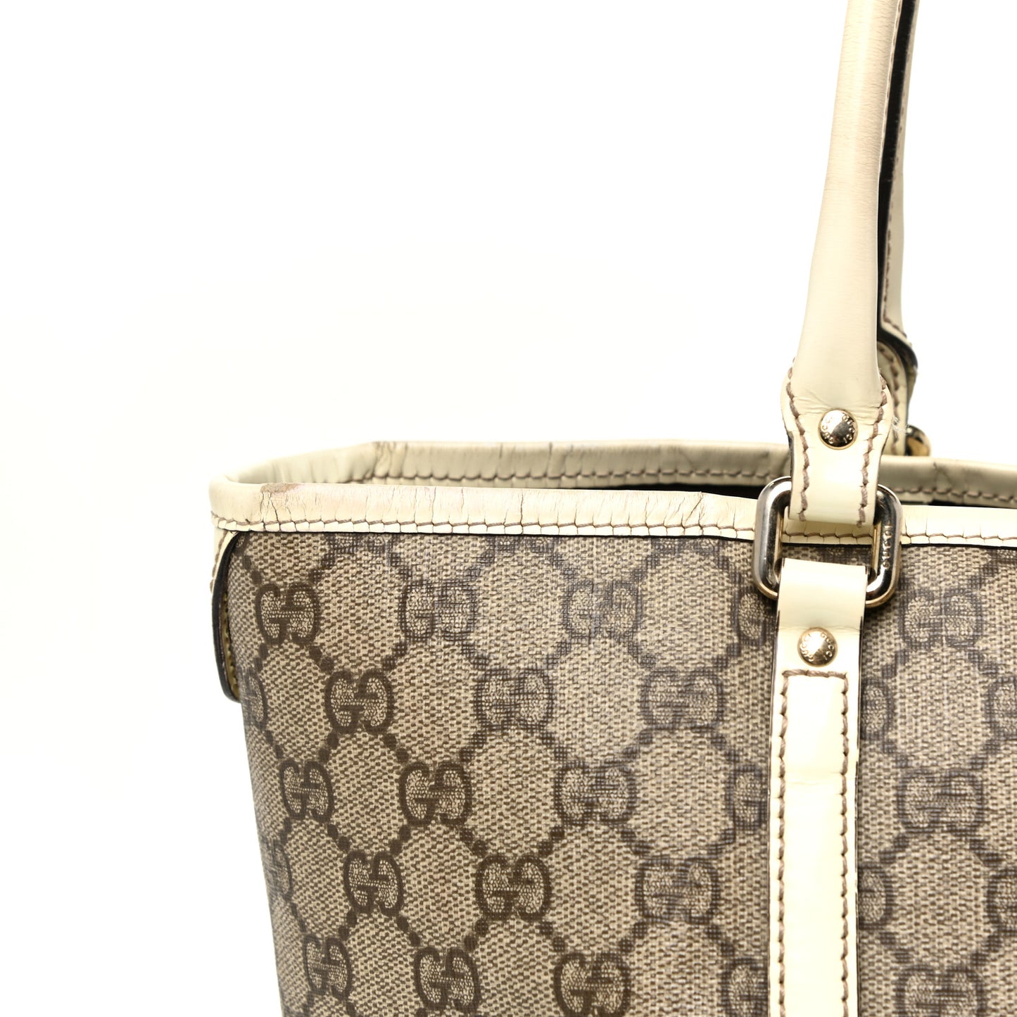GG Plus Monogram Medium Joy Tote Off White