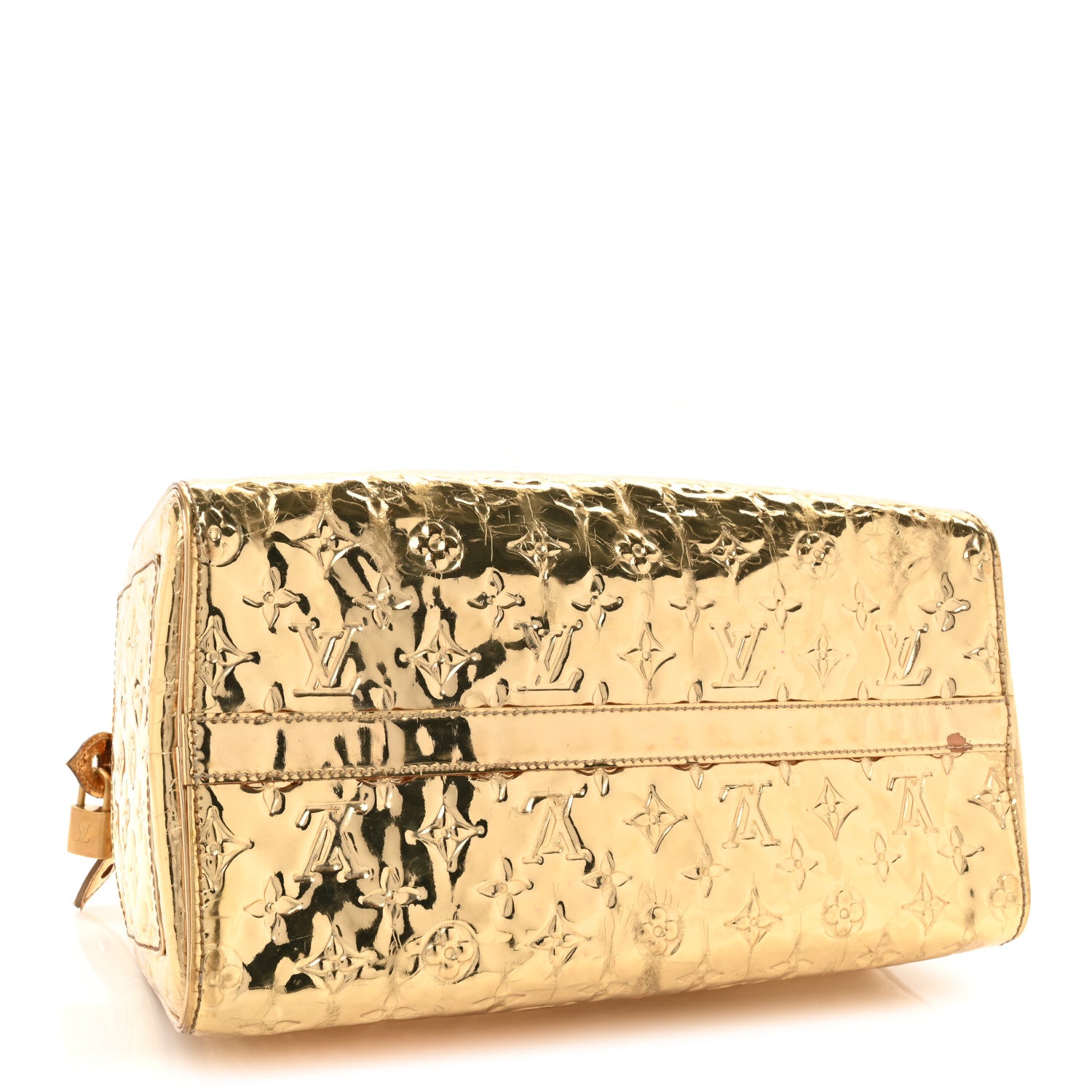 Louis Vuitton Monogram Miroir Speedy 35 Gold 4 of 19