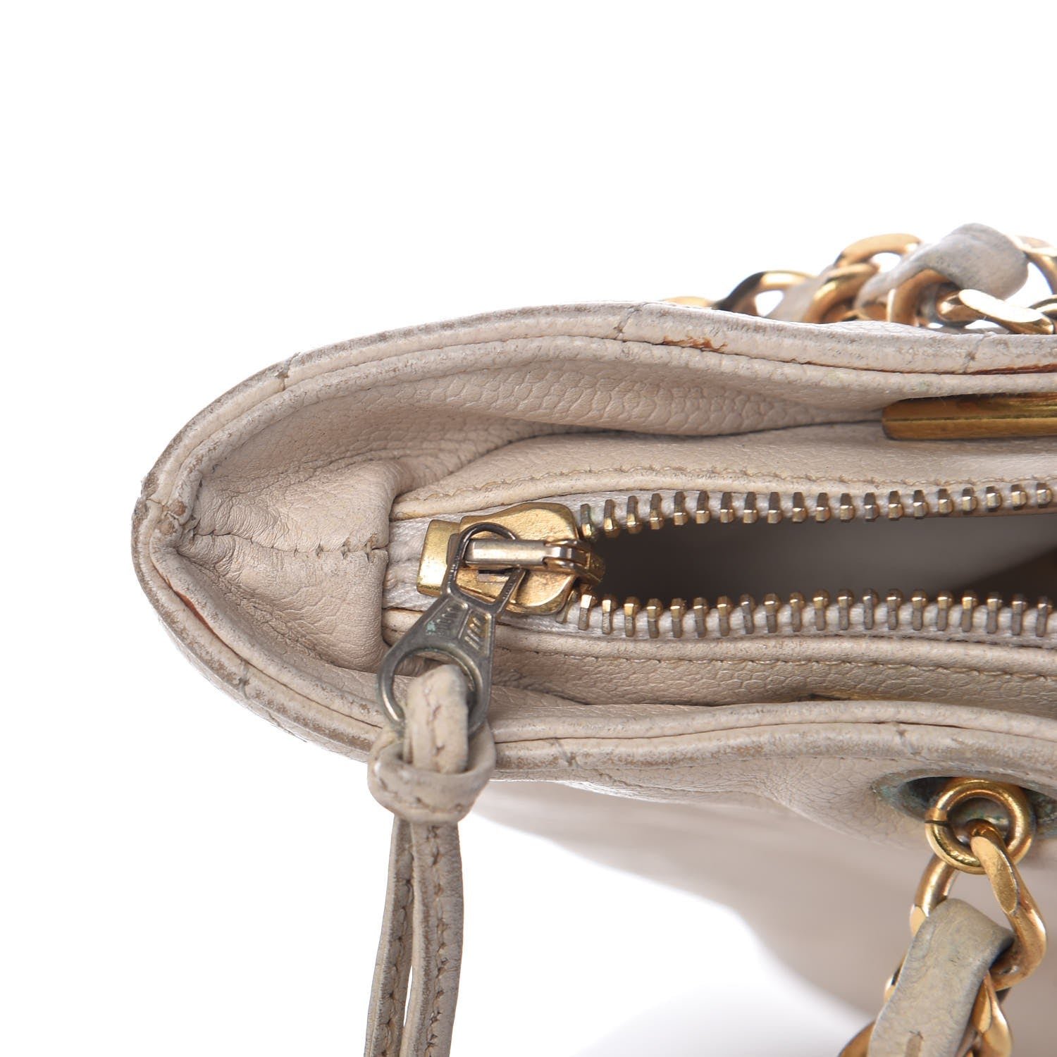 Chanel Caviar Chevron Quilted Shoulder Bag White 13 of 25