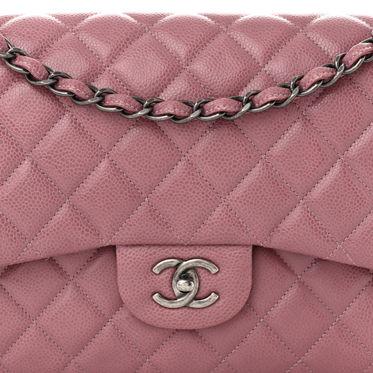 Chanel Caviar Quilted Jumbo Double Flap Light Purple 8 of 10