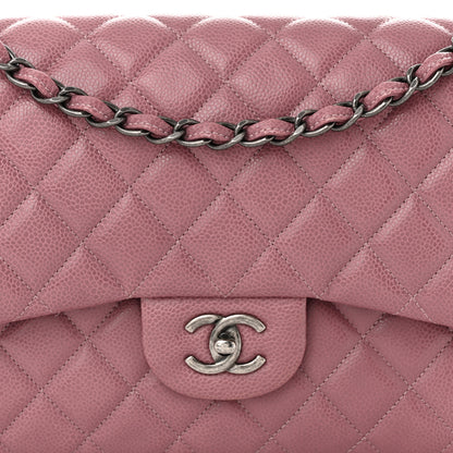 Chanel Caviar Quilted Jumbo Double Flap Light Purple 8 of 10