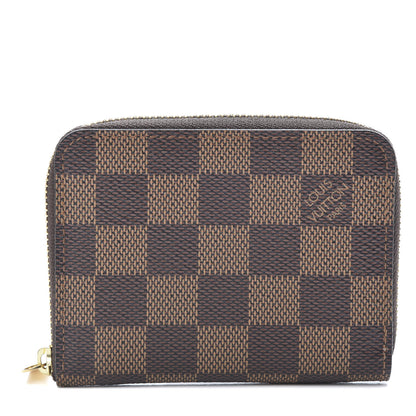 Louis Vuitton Damier Ebene Zippy Coin Purse Rose Ballerine 1 of 8