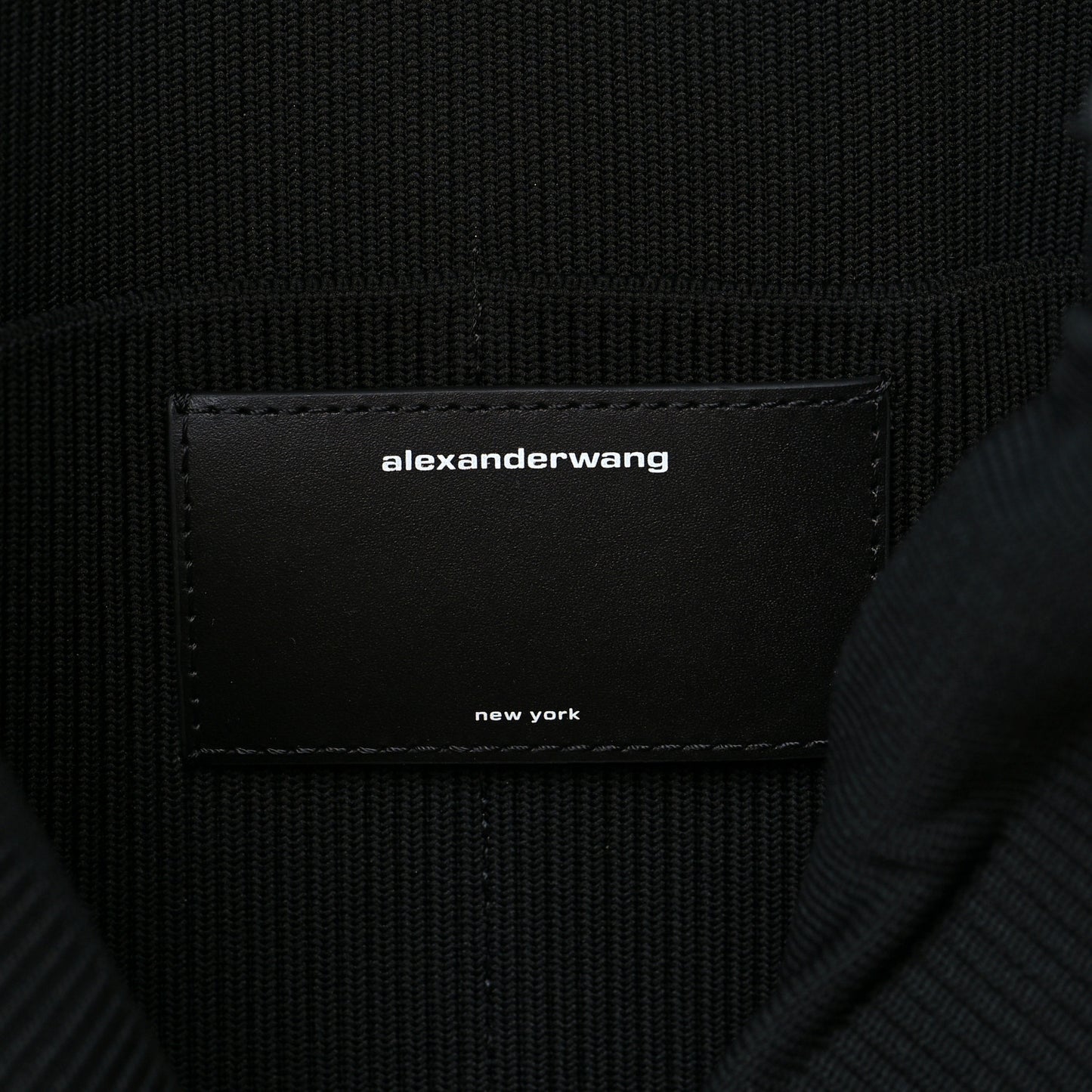Ribbed Knit Large Ryan Bag Black