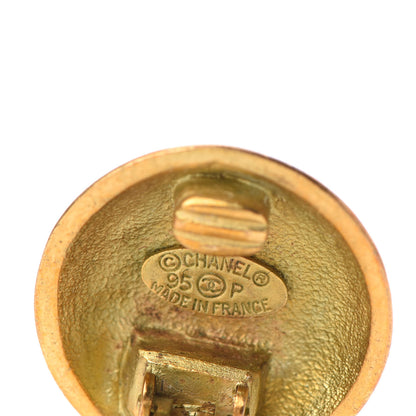 Chanel CC Button Clip On Earrings Gold 4 of 4