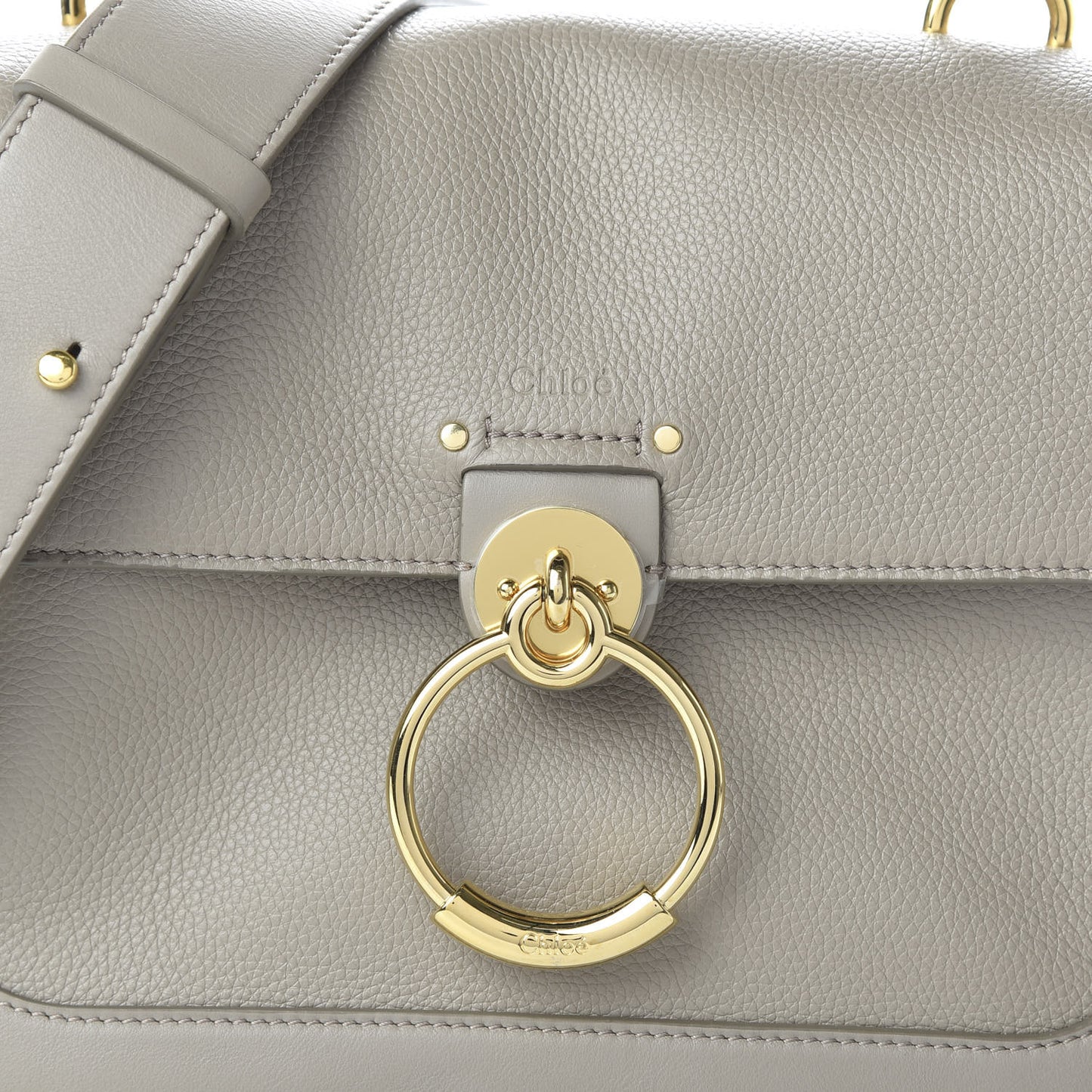 Calfskin Small Tess Day Bag Motty Grey